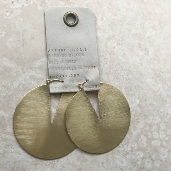 Anthropologie Jewelry - Anthropologie Lunar Cutout hoop earrings